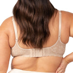 Back view of Gorgeous Mama Maternity Bra Nude showing full band and wide adjustable straps.