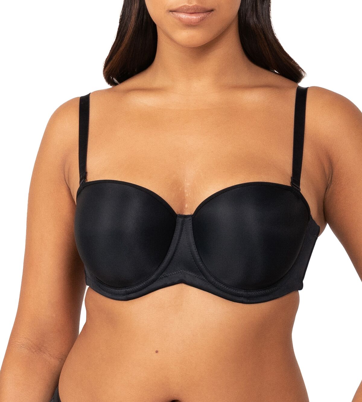 Triumph Silhouette Bra in Black worn with straps, versatile styling for every outfit shop at The Foundation.