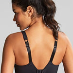 back view of Panache Endurance Bra back view, featuring mesh panel and racerback-style straps with J-hook.