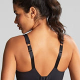 back view of Panache Endurance Bra back view, featuring mesh panel and racerback-style straps with J-hook.
