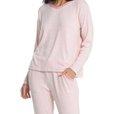 Side view showing movement and the relaxed drape of the Feather Soft jogger lounge set.