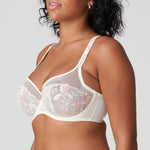 “Side view of Wacoal Raffine Chemise Black on model showing adjustable straps and elegant lace trim.