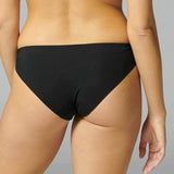 Back view of Reve Bikini Brief Black from The Foundation – smooth mesh panel with seamless edges for no-show wear under clothes.