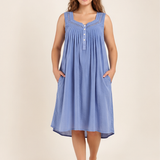 Susie Sleeveless Nightdress Blue