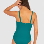 Back view of the Jungle Rococco D–E One Piece Swimsuit by Baku, featuring adjustable straps and smoothing fit, stocked at The Foundation.