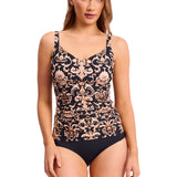 Shell City DD/E Cup Ruched Underwire Singlet Black
