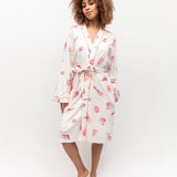 Shelly Printed Jersey Modal/Cotton Robe Cream