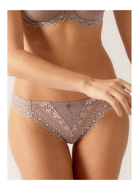Cassiopee Thong Brief Rose Sauvage