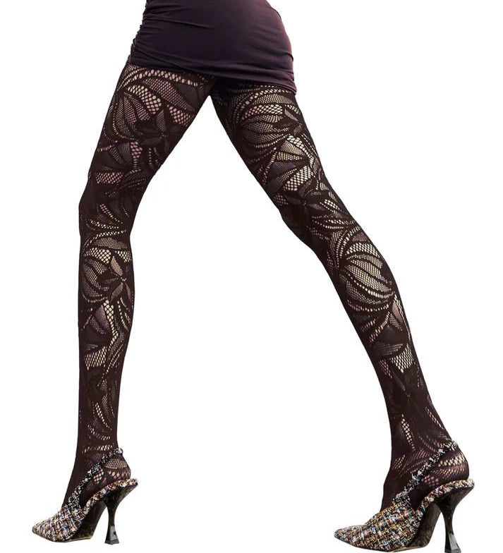 Il Cairo Floral Fish Net Tights