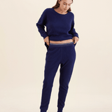 Supersoft Waffle Lounge Set Deep Navy