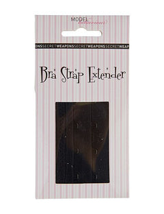 Packaging of the 4 Hook Bra Extender Black, featured at The Foundation, ideal for adding extra comfort and room to four-hook bras.