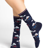 Cotton Bicycles Pattern Sock