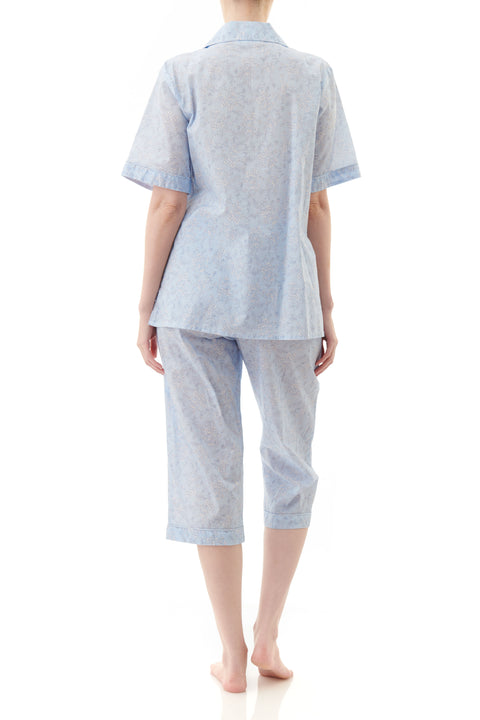 Vienna Short Sleeve Capri PJ Blue