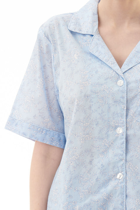 Vienna Short Sleeve Capri PJ Blue