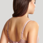 Back view of Ana Plunge Bra Vintage with adjustable straps and supportive powermesh wings.