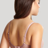 Back view of Ana Plunge Bra Vintage with adjustable straps and supportive powermesh wings.