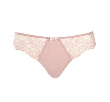 Ana Thong Vintage flat lay showing soft lace and neutral blush tone.