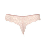 Back flat lay of the Ana Thong Vintage with scalloped lace trim, from The Foundation collection.