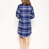 Riley Navy Checks Night Shirt