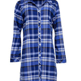 Riley Navy Checks Night Shirt