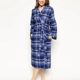 Riley Navy Checks Long Wrap
