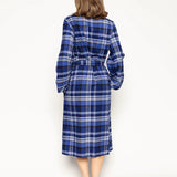 Riley Navy Checks Long Wrap