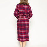 Clarissa Pink Checks Long Wrap