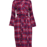 Clarissa Pink Checks Long Wrap