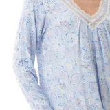 Lucy Modal Long Sleeve Short Nightie W/ Shelf Bra