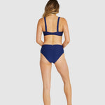 Back view of bikini top showing clip back and wide convertible straps for added support.