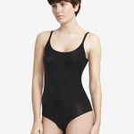 Model wearing Soft Stretch Bodysuit Black from the Chantelle SoftStretch collection, available at The Foundation, showing a smooth, comfortable fit.