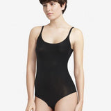 Model wearing Soft Stretch Bodysuit Black from the Chantelle SoftStretch collection, available at The Foundation, showing a smooth, comfortable fit.