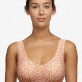 Soft Stretch Padded Top Leo Neutral
