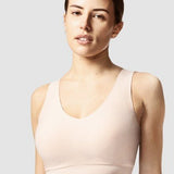 Soft Stretch Padded Top Golden Beige