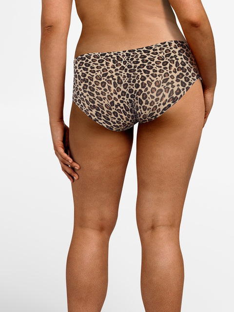 Soft Stretch Hipster Brief Leopard Black