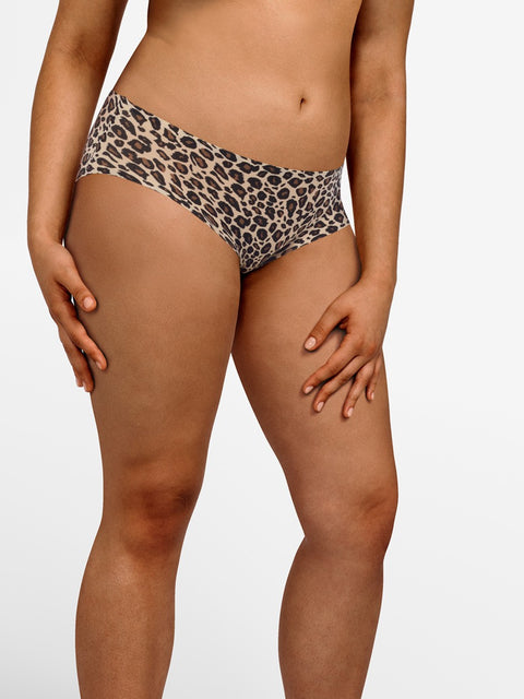 Soft Stretch Hipster Brief Leopard Black