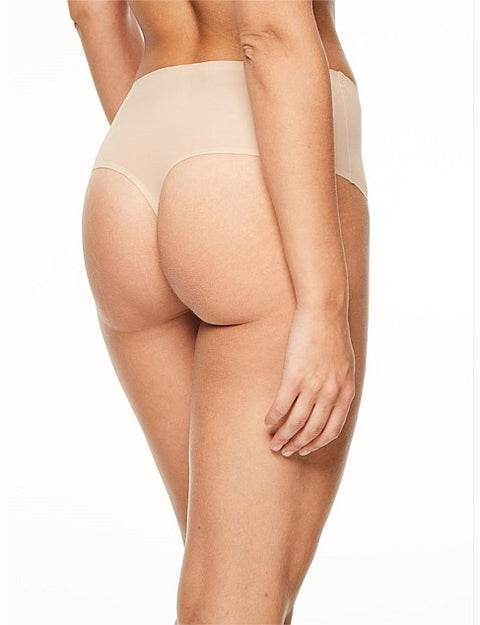 Soft Stretch Hi Waist Thong Nude