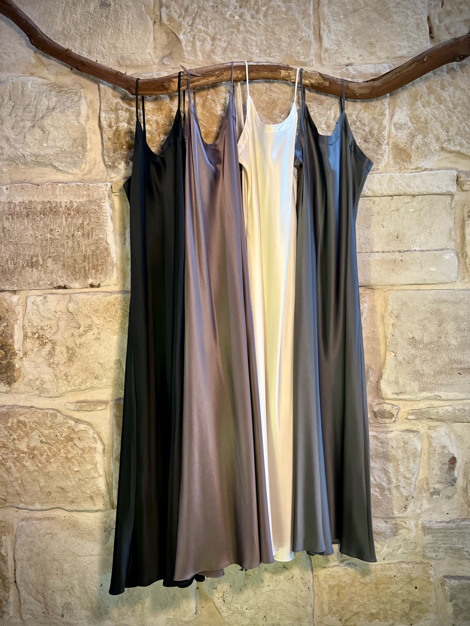 lotus kelly long silk chemise by lin and barrett lingerie 