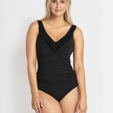 Cosmopolitan DDE Ruch Mesh Frill One Piece Black