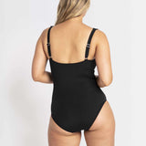 Cosmopolitan DDE Ruch Mesh Frill One Piece Black