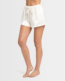 Lotus Kelly Silk Tap Pant Ivory Silk Sleep Shorts Silk French Knicker by Lin and Barrett Lingerie