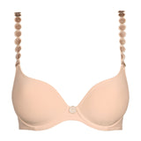 Flat lay of Tom Heart Shaped Bra in Cafe Latte – The Foundation