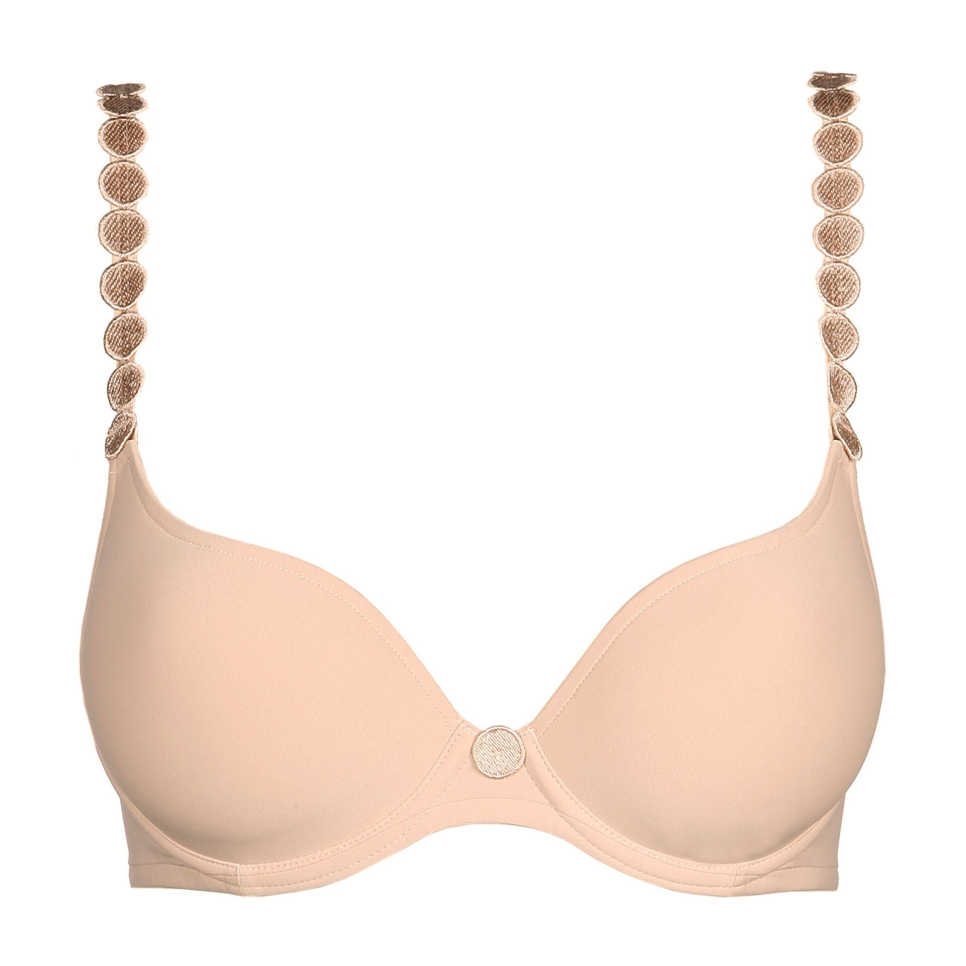 Flat lay of Tom Heart Shaped Bra in Cafe Latte – The Foundation