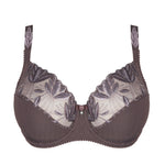 flat layer of PrimaDonna Orlando Full Cup Bra in Eye Shadow laid flat, detailed lace embroidery – product image for The Foundation.