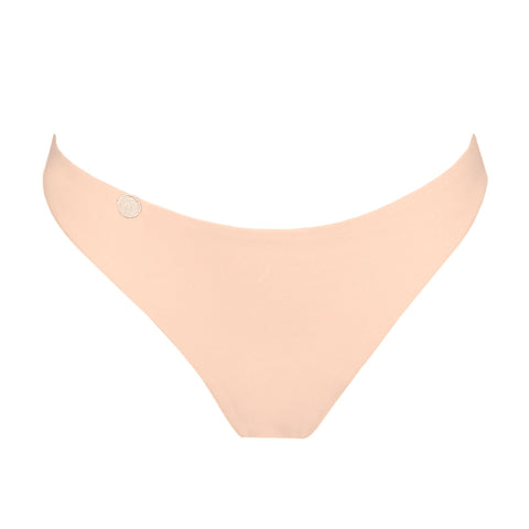 Flat lay of Tom Rio Brief in Café Latte, showcasing lightweight microfiber fabric and signature minimalist style.