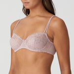 Side view of Marie Jo’s Jane Half Padded Balcony Bra in Bois De Rose – showcasing flattering side structure and lace.