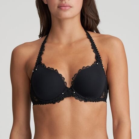 Frotn view of the Marie Jo Jane bra with fully adjustable, convertible straps ideal for halter or cross-back styles.