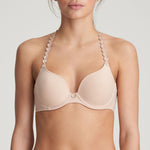 Front view of Marie Jo Tom Padded Heart Shaped Bra in Cafe Latte – front view – The Foundation