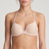 Front view of Marie Jo Tom Padded Heart Shaped Bra in Cafe Latte – front view – The Foundation