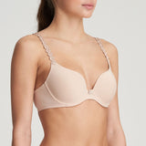 Side view of Tom Convertible Bra in Cafe Latte with plunge neckline – The Foundation